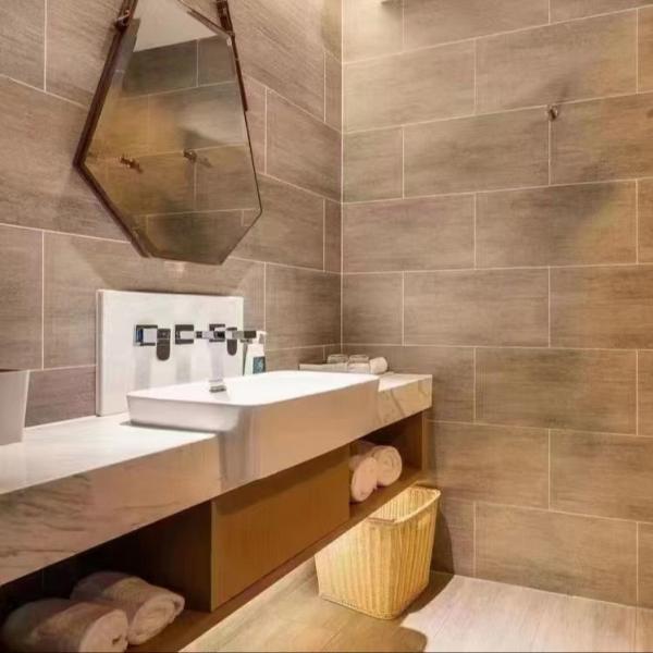Buy cheap Ceramic Look Stone Plastic Composite SPC Click Vinyl Plank Flooring For Commercial Kitchen Wall Tiles from wholesalers
