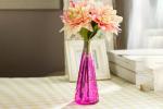 Unique Decorative Glass Vases , Tall Glass Floor Vases High White Glass