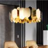 Buy cheap Minimalist luxury living room chandelier round metallic restaurant Panel Chandeliers(WH-MI-201) from wholesalers