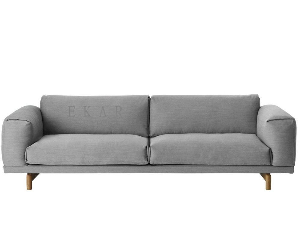 Latest Living Room Furniture Fabric 3 Seater Pink Sofa Wide Couch