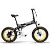 Buy cheap Black LANKELEISI Fat Tire Electric Bike 1000W Motor Folding 20 Inch from wholesalers