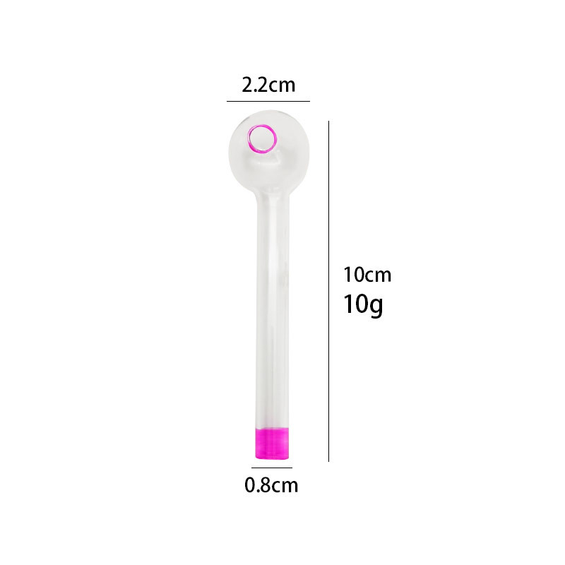 Round Head Clear Inhale Borosilicate Glass Smoke Tube