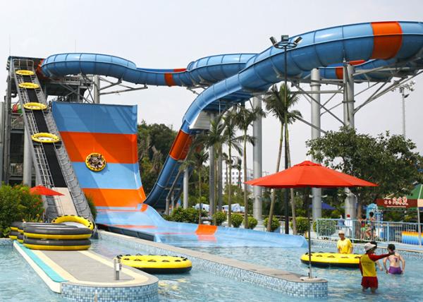 Buy cheap Outdoor Adult Water Slide , Tornado Water Slide Fiberglass Steel Pipe from wholesalers