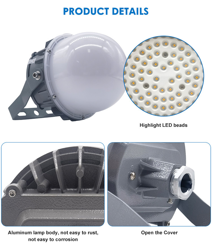Energy Saving Flameproof Light Fittings Hazardous Light ODM