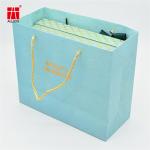 Custom Design Ribbon Handle Blue Jewelry Cosmetic Gift Clothing Shopping