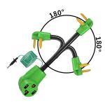 STW 10-AWG 3 Prong Dryer Plug Adapter Cord NEMA 30Amp 250V With Ground