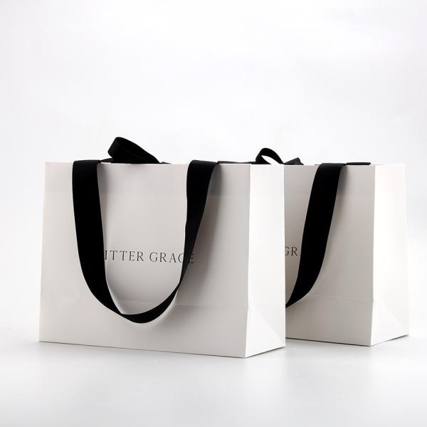 Buy cheap Sustainable Eco-Friendly Fancy Custom Bamboo Paper Shopping Gift Bags from wholesalers