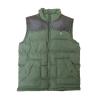Buy cheap Mens Olive Green Puffer Vest Mens Big And Tall With Hood 5 Metal Zip from wholesalers