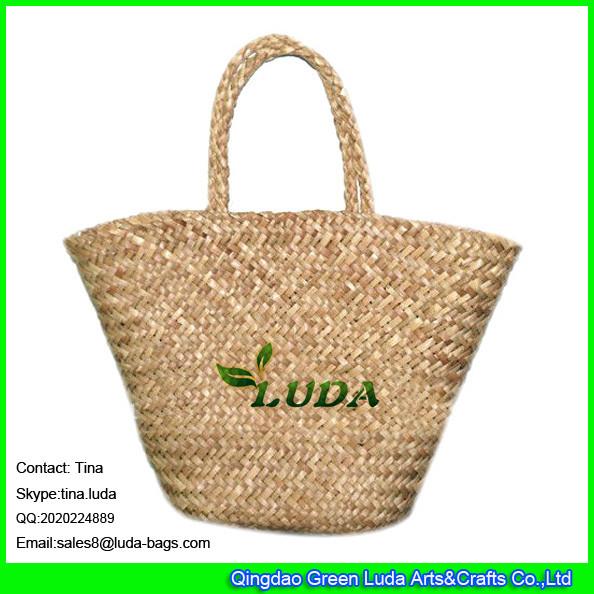 Buy cheap LUDA plain straw handbag seagrass straw make french straw bag from wholesalers
