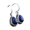 Buy cheap Thai Sterling Silver Natural Lapis Lazuli Drop Dangel Retro Earrings (043143W) from wholesalers