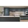 Buy cheap Sleek Cohesive Modern Kitchen Cabinet With Blue Grey Grill Panel Design from wholesalers