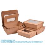 Custom Printed Take Away Food Packaging Kraft Paper Lunch Box Paper Pizza Box