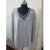 Buy cheap V Neck Womens Plus Size Dressy Tops Soft Touch 80% Polyester 20% Rayon from wholesalers