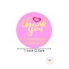Buy cheap 500g/Roll Thank You RoLL Personalized Pink Dot 1 Inch Print Sticker Labels from wholesalers