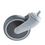 TPR Swivel Medical Caster Wheels Nylon Yoke For Medical Equipment