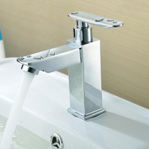 Buy cheap Zinc Square Single Cold Basin Tap Lever Handle Vessel Sink Faucet from wholesalers