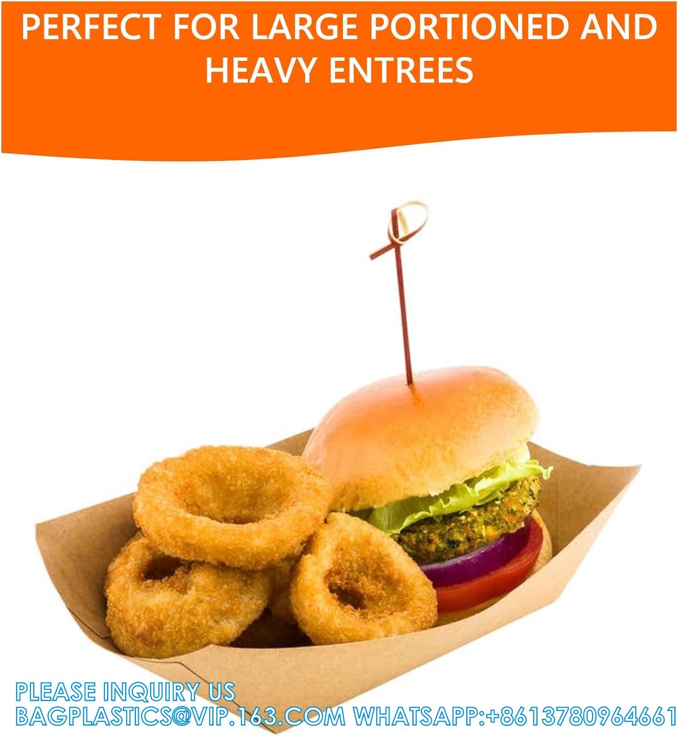 Kraft Paper Food Tray. 3 LB. (100 Pack). Disposable, Recyclable And Fully Biodegradable. Extra Large Concession