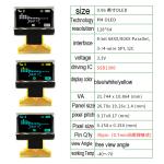 0.96 Inch PMOLED Display ,128x64 Resolution, 30pins 4 Wire SPI /I2C Interface,