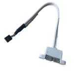 9 Pin female USB header to Dual USB 2.0 Tyep A Female Cable Double deck USB2.0