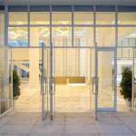 Finished Surface Aluminium Commercial Frameless Glass Door for Bathroom Popular