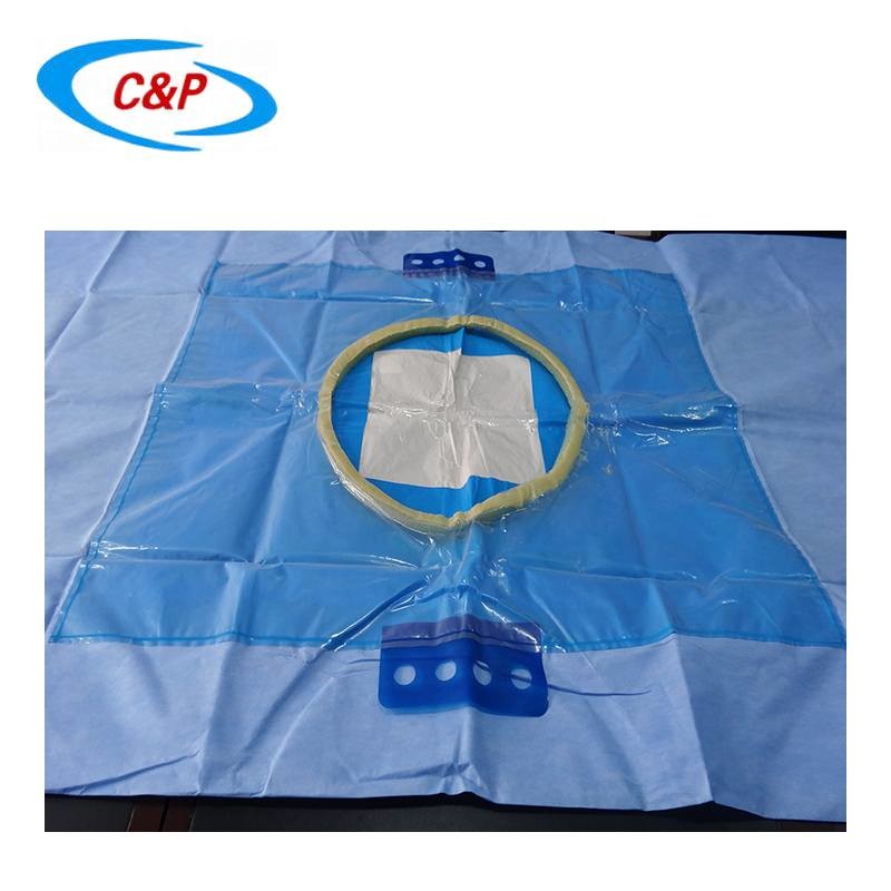 Disposable Cesarean C Section Surgical Drape cloth With Pouch Blue