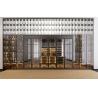 Buy cheap Full-Wall Stainless Steel Wine Cabinet With Storage And Seating In Elegant Black from wholesalers