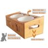 Buy cheap Natural Pet Elevated Raised Stand Diner Feeder with 2 Removable Ceramic Bowls Direct from wholesalers