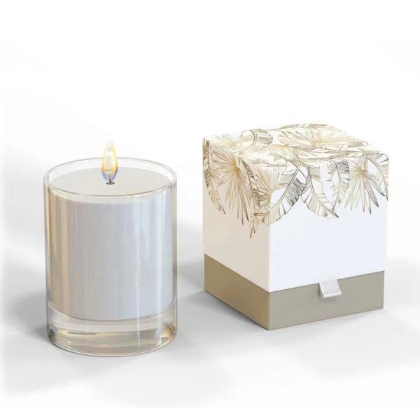 Buy cheap Custom Print Logo Candle Jar With Box Cardboard Rigid Packaging Box from wholesalers