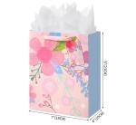 Custom Color Accepted Fashion Flower Printing Fancy Shopping Paper Bags For