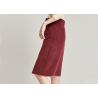 Buy cheap Red Corduroy Wrap Ladies Dress Skirt Knee Length Casual High Waist Skirt from wholesalers