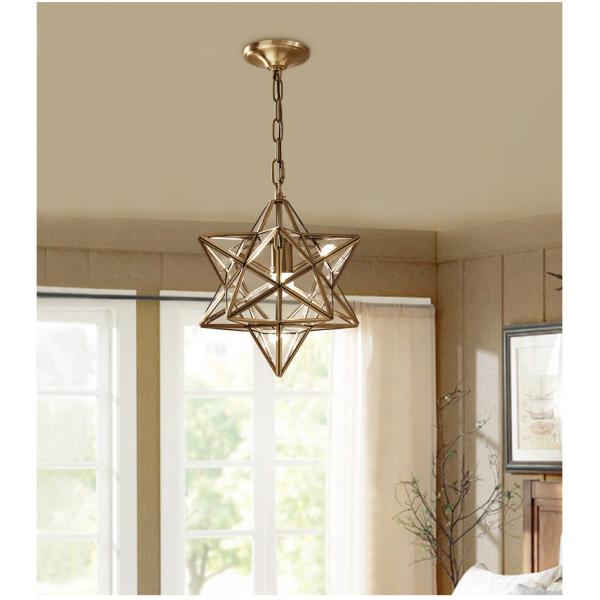 Nordic Led Pendant Lights Art Glass Start Geometric Pendant Lamp(WH-GP-170)