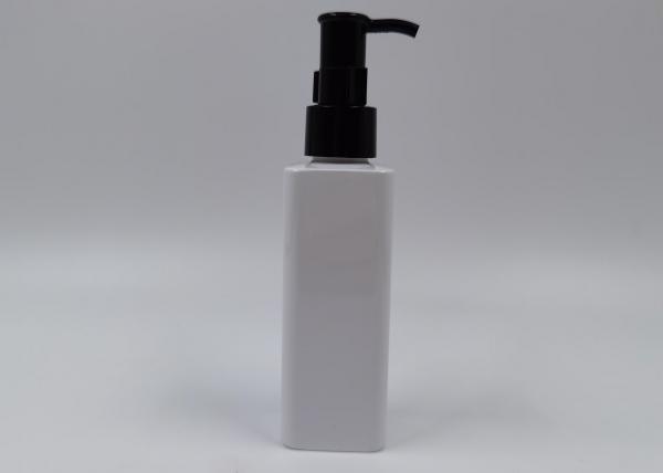 Buy cheap White Empty Cleasing Oil Square Plastic Cosmetic Bottles With Pump 5.07oz from wholesalers