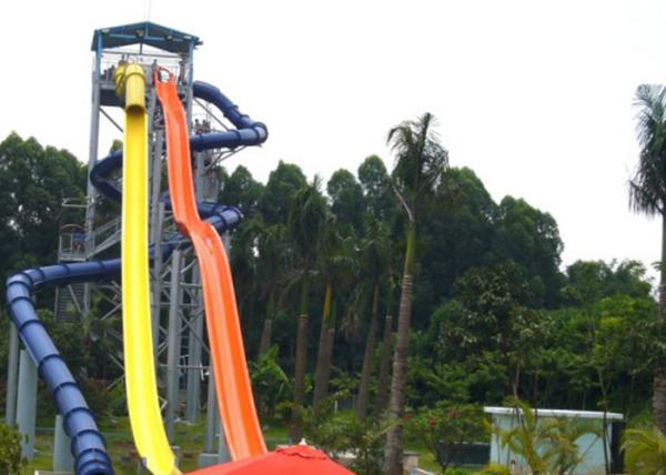 Buy cheap 0.85M Width Fiberglass Water Slide Tube 5 - 13M Platform Height 1 Rider / Slide Load from wholesalers