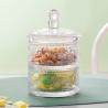 Buy cheap Housewares Stackable Clear Glass Storage Jar 820ml 2 Pieces With Lid from wholesalers