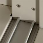 Metal Bookshelf Steel Office Furniture Storage Cabinet With Glass Doors