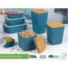 Buy cheap Biodegradable Natural Bamboo Fiber Storage Box , Food Storage Containers With Lid Wooden Lid from wholesalers