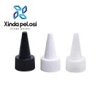Custom Plastic White Black Clear Cosmetic Squeeze Twist Closure Cap Tip
