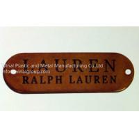 Buy cheap L50mm*W17mm band LOGO metal tags,antique copper,aluminum alloy,size & finish OEM product