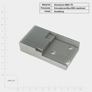 China Industial Extrusion Metal Heatsink with Customizable Width and Drilling Tapping Anodizing on sale
