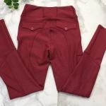 Red Women Fleece Riding Breeches Horse Riding Brushed Leggings