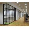 Buy cheap Aluminum Frame Fixed Partition For Office, Black Color Office Glass Partition from wholesalers