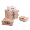 Buy cheap Disposable Kraft Paper Lunch Box Take Away Container Paper 1300ml Food Box from wholesalers