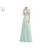 Buy cheap V Neck Girls Bridesmaid Dresses Waist Beading Sleeveless Back Hollow Out Chiffon from wholesalers