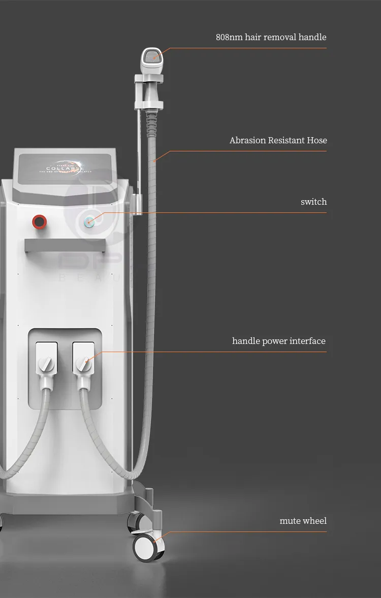 2 In 1 808/755/1064Nm Laser Diode Permanent Lazer Hair Removal Device Skin Rejuvenation Tattoo Removal