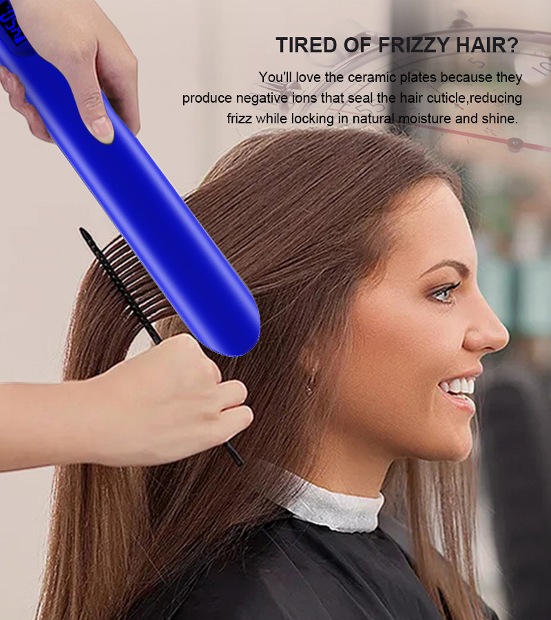 Professional Flat Iron Infrared Hair Straightener Tourmaline And Ceramic Plates