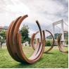 Buy cheap Customized Modern Metal Ring Statue Corten Steel Abstract Outdoor Sculpture from wholesalers