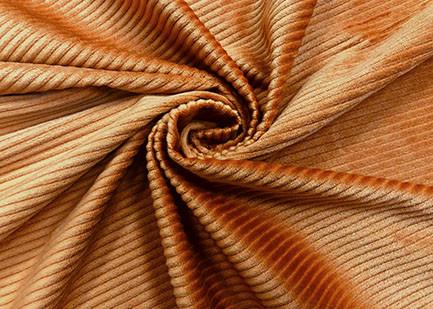 Buy cheap Polyester Corduroy Upholstery Fabric Ochre Color Fashionable 230GSM Weight from wholesalers