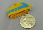 Gold Plated Ribbon Medals 3D