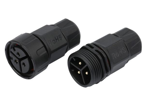 Buy cheap 3 Pin Waterproof Power Cable Connectors Male Female Connectors For Outdoor LED Lighting from wholesalers
