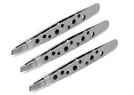 Stainless Steel Eyebrow Tweezers for Beauty Makeup Tool Flat Tip Hair Pincers